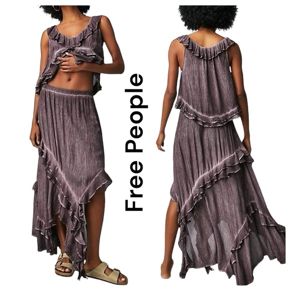 Free People Dresses & Skirts - NWOT Free People If Only Set Boho Maxi Skirt